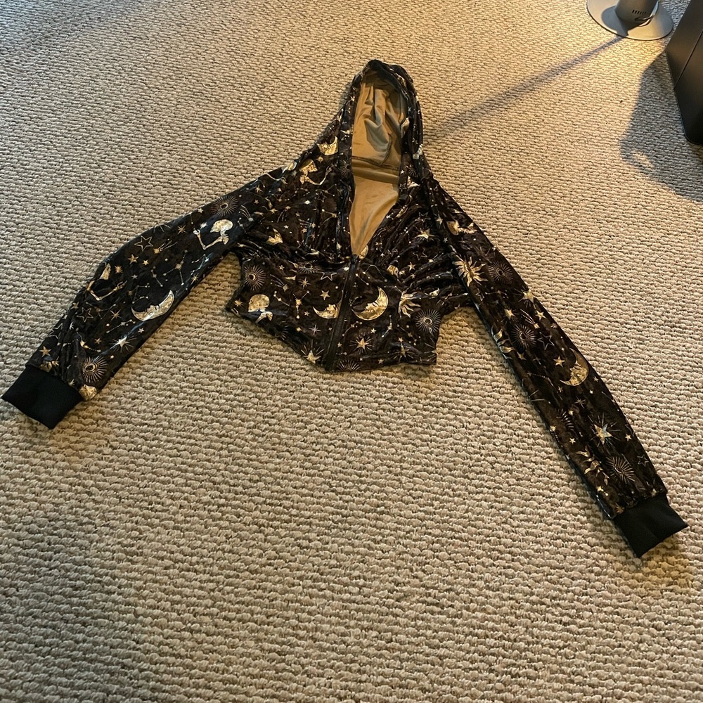 SHEIN Skull Celestial Print Hoodie